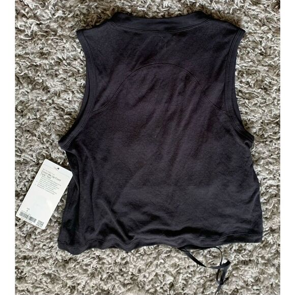 NWT NEW Lululemon Cinch Me Up Front Veil Black TANK TOP sz 6 - Picture 5 of 6